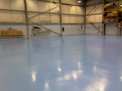 The finished job completed over a weekend period and ready for use on the Monday morning. The client had no more problems with his employees slipping on the wet floor!!!