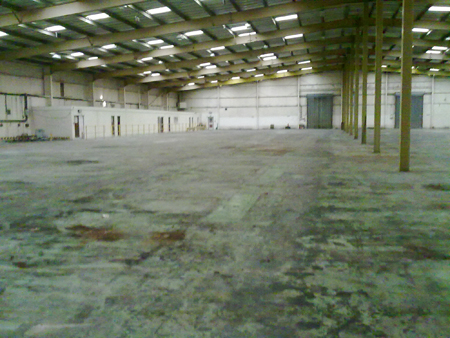 A general overview of the flooring before work was carried out by Resin Floor Solutions
